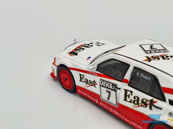 Xe Mô Hình Mercedes-Benz 190E 2.5-16 Evolution II #7 1991 Deutsche Tourenwagen Meisterschaft AMG-Mercedes 1:64 MiniGT (Trắng)