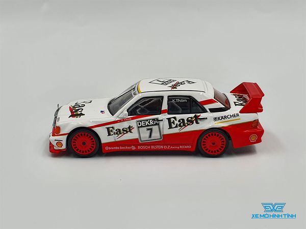 Xe Mô Hình Mercedes-Benz 190E 2.5-16 Evolution II #7 1991 Deutsche Tourenwagen Meisterschaft AMG-Mercedes 1:64 MiniGT (Trắng)