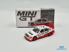 Xe Mô Hình Mercedes-Benz 190E 2.5-16 Evolution II #7 1991 Deutsche Tourenwagen Meisterschaft AMG-Mercedes 1:64 MiniGT (Trắng)