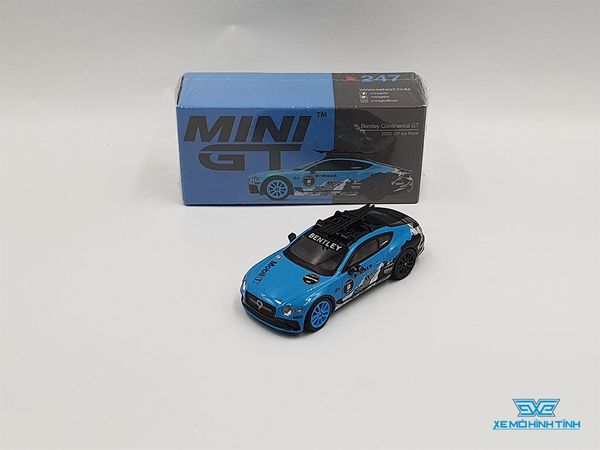 Xe Mô Hình Bentley Continental GT 2020 GP Ice Race 1:64 MiniGT ( Xanh )