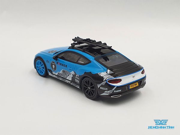 Xe Mô Hình Bentley Continental GT 2020 GP Ice Race 1:64 MiniGT ( Xanh )