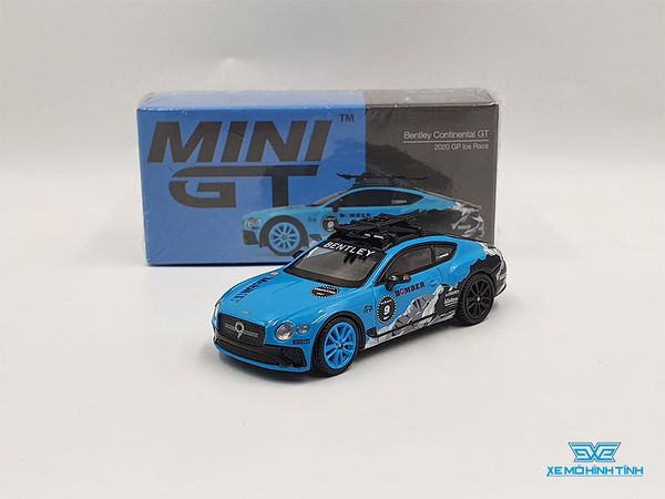 Xe Mô Hình Bentley Continental GT 2020 GP Ice Race 1:64 MiniGT ( Xanh )