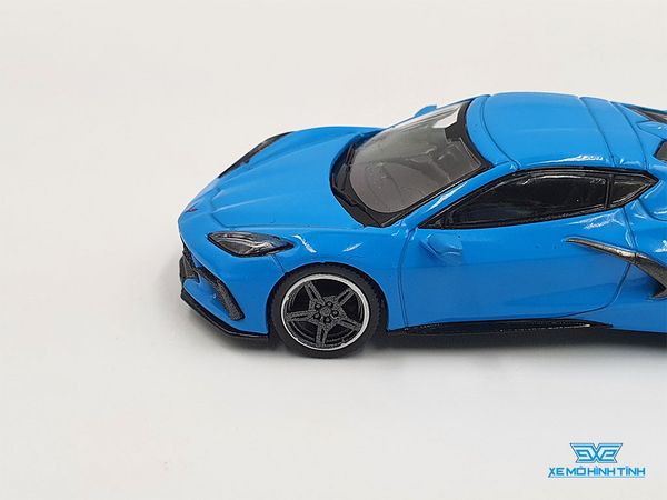 Xe Mô Hình Chevrolet Corvette Stingray Rapid RHD 1:64 MiniGT ( Xanh )