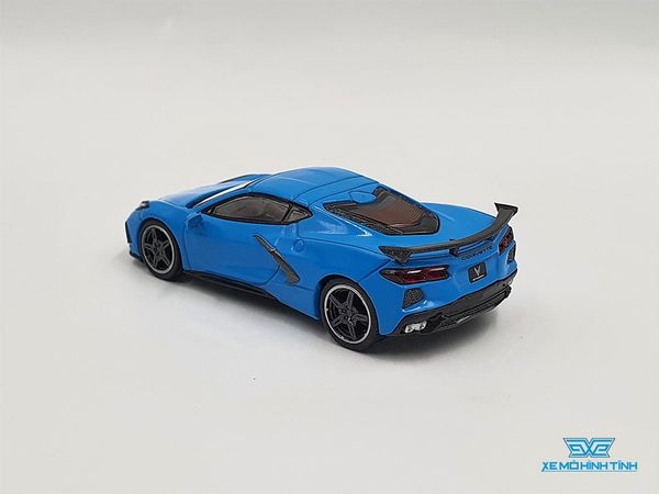 Xe Mô Hình Chevrolet Corvette Stingray Rapid RHD 1:64 MiniGT ( Xanh )