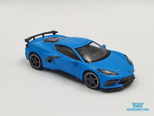 Xe Mô Hình Chevrolet Corvette Stingray Rapid RHD 1:64 MiniGT ( Xanh )