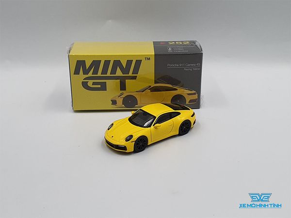 Xe Mô Hình Porsche 911(992) Carrera 4S 1:64 MiniGT ( Vàng )