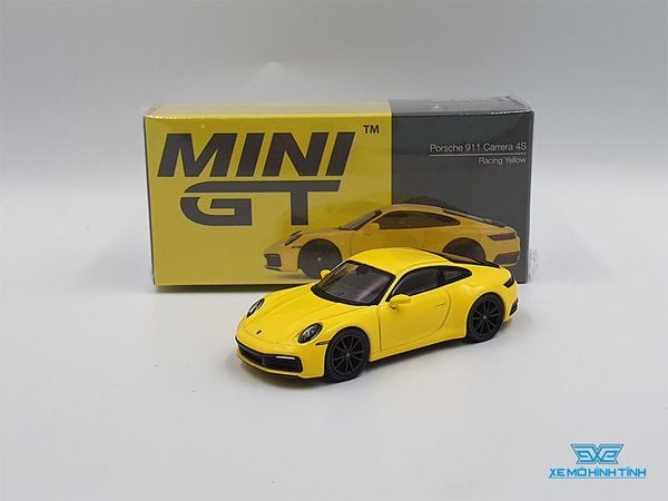 Xe Mô Hình Porsche 911(992) Carrera 4S 1:64 MiniGT ( Vàng )