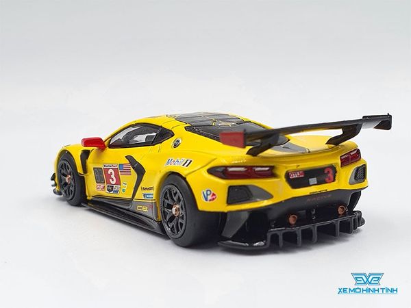 Xe Mô Hình Chevrolet Corvette C8.R #3 Corvette Racing 2020 IMSA 24 Hrs of Daytona LHD 1:64 MiniGT (Vàng)