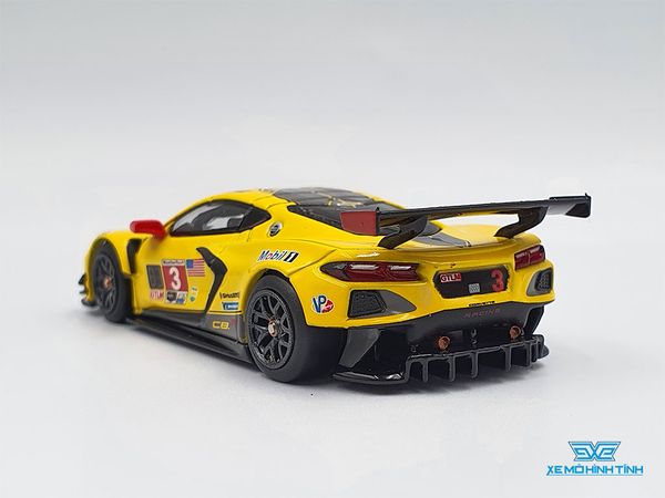 Xe Mô Hình Chevrolet Corvette C8.R #3 Corvette Racing 2020 IMSA 24 Hrs of Daytona LHD 1:64 MiniGT (Vàng)