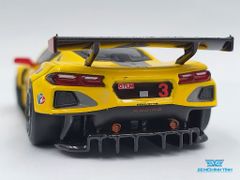 Xe Mô Hình Chevrolet Corvette C8.R #3 Corvette Racing 2020 IMSA 24 Hrs of Daytona LHD 1:64 MiniGT (Vàng)