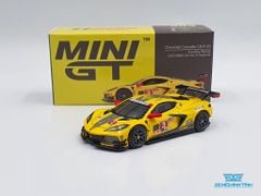 Xe Mô Hình Chevrolet Corvette C8.R #3 Corvette Racing 2020 IMSA 24 Hrs of Daytona LHD 1:64 MiniGT (Vàng)