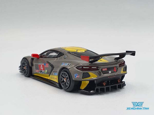 Xe Mô Hình Chevrolet Corvette C8.R #4 Corvette Racing 2020 IMSA 24 Hrs of Daytona LHD 1:64 MiniGT (Xám)