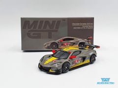 Xe Mô Hình Chevrolet Corvette C8.R #4 Corvette Racing 2020 IMSA 24 Hrs of Daytona LHD 1:64 MiniGT (Xám)