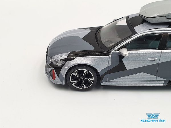 Xe Mô Hình Audi RS 6 Avant 1:64 MiniGT ( Bạc + Roof box )