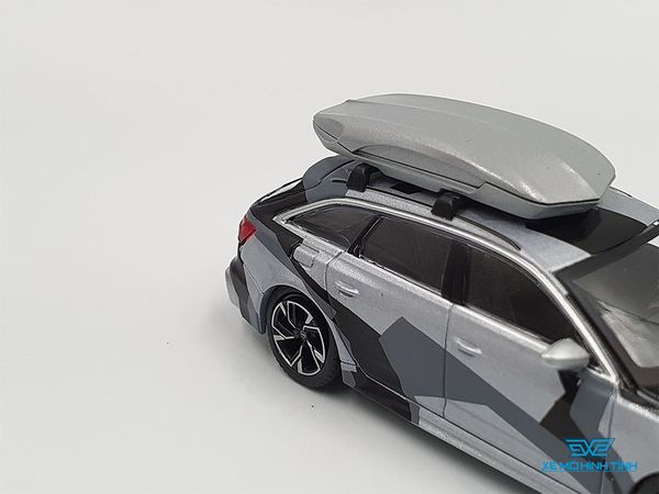 Xe Mô Hình Audi RS 6 Avant 1:64 MiniGT ( Bạc + Roof box )