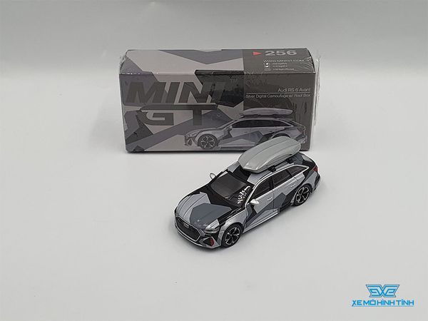 Xe Mô Hình Audi RS 6 Avant 1:64 MiniGT ( Bạc + Roof box )