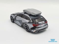 Xe Mô Hình Audi RS 6 Avant 1:64 MiniGT ( Bạc + Roof box )