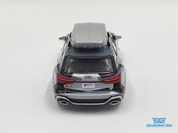 Xe Mô Hình Audi RS 6 Avant 1:64 MiniGT ( Bạc + Roof box )