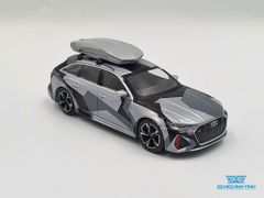 Xe Mô Hình Audi RS 6 Avant 1:64 MiniGT ( Bạc + Roof box )