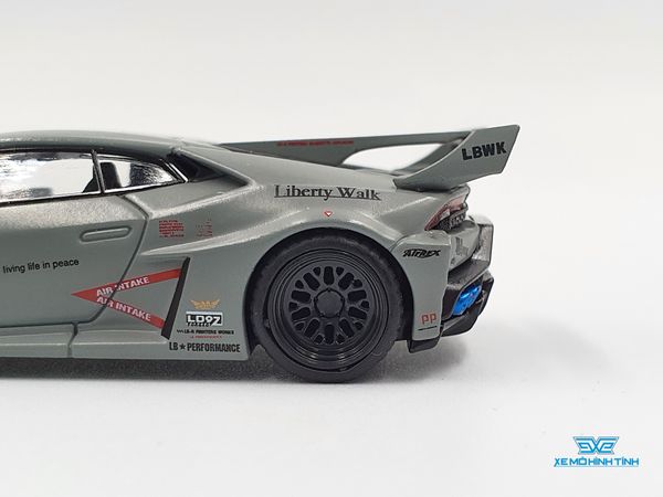 Xe Mô Hình Lamborghini Huracan LB*Works Fighters Works LHD 1:64 MiniGT (Xám)
