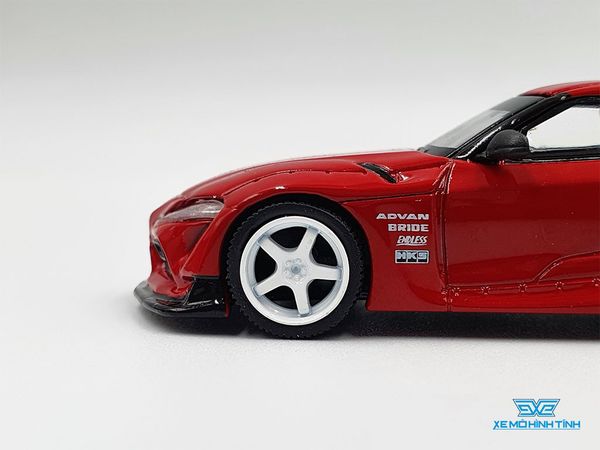 Xe Mô Hình HKS Toyota GR Supra Renaissance Red LHD 1:64 MiniGT (Đỏ)