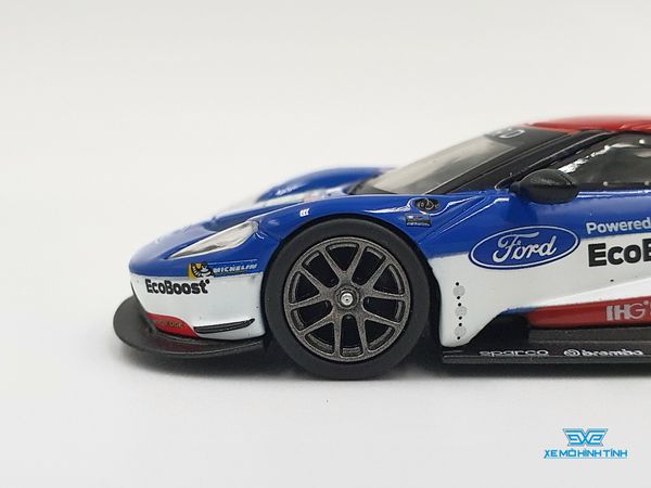 Xe Mô Hình Ford GT LMGTE PRO #86 2016 24Hrs of Le Mans Class Winner Ford Chip Ganassi Team USA 1:64 MiniGT ( Xanh )