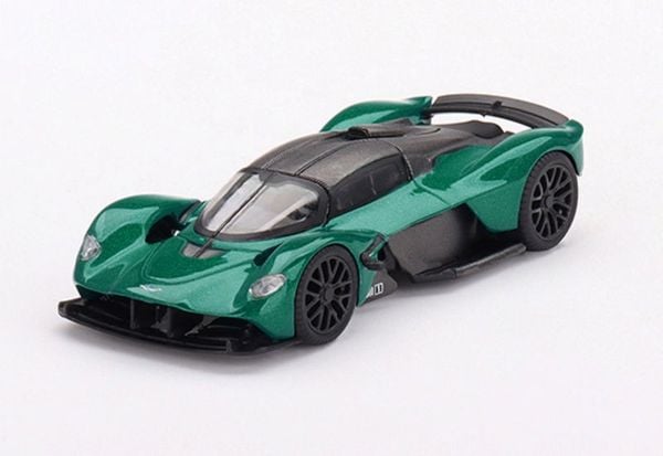 Xe mô hình ASTON MARTIN VALKYRIE ASTON MARTIN RACING GREEN LHD 1:64 MiniGT ( Xanh Lá)