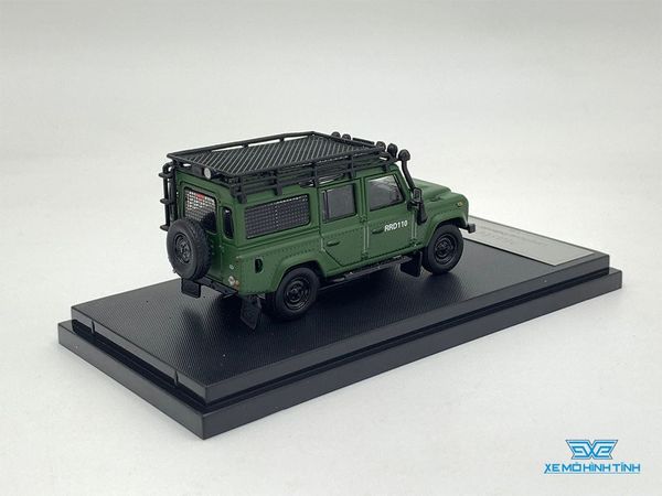 Xe Mô Hình Land Rover Defender 110 1:64 Master ( Xanh Quân Đội - Bóng )