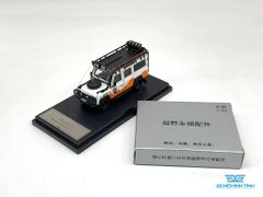 Xe Mô Hình Land Rover Defender 110 1:64 Master ( Trắng Cam )