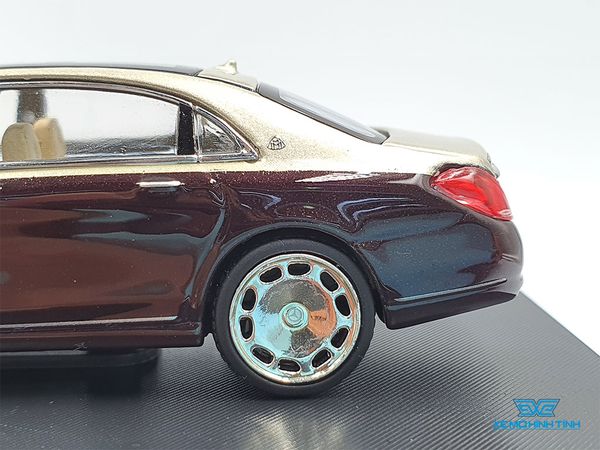 Xe Mô Hình Mercedes-Maybach S-Class 1:64 Master (Vàng Đồng Mui Đen)