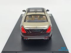 Xe Mô Hình Mercedes-Maybach S-Class 1:64 Master (Vàng Đồng Mui Đen)