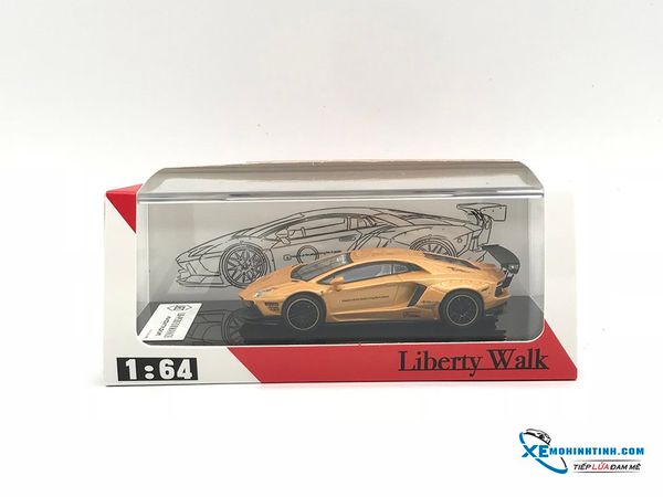 Xe Mô Hình Lamborghini Aventador LB 1.0 Limited Edition 699 1:64 JEC ( Vàng )