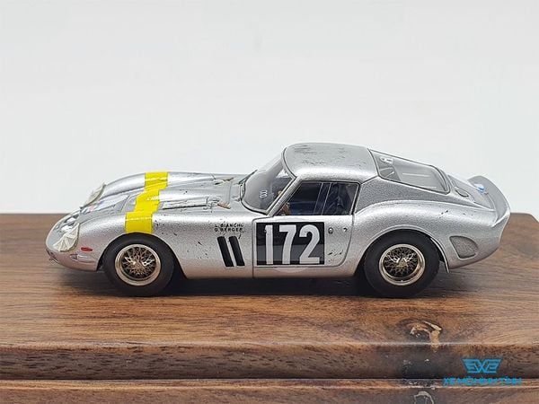 Xe Mô Hình Ferrari 250GTO S/N 4153GT #172 Tour de France 1964 Dirty Ver. Limited 1:64 My64 ( Bạc )