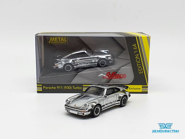 Xe Mô Hình Porsche 911 (930) Turbo 1:64 Schuco ( Crom )