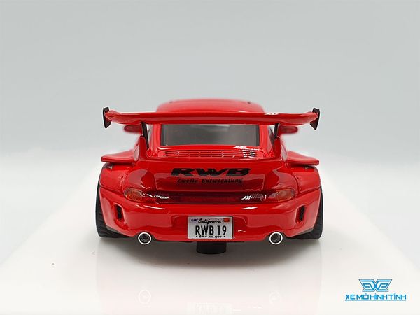 Xe Mô Hình Rauh-Welt Porsche 911 (993) Coupe Superme 1:64 Timothy&Pierre ( Đỏ Superme)