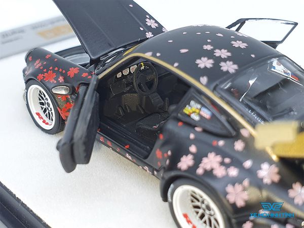 Xe Mô Hình Porsche 964 RWB Open 1:64 PGM Model Limited ( Đen-Sakura)