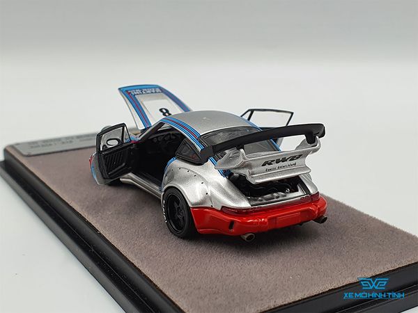 Xe Mô Hình Rauh-Welt RWB 964 Porsche 1:64 PGM ( Bạc )