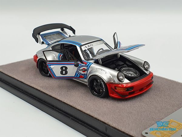 Xe Mô Hình Rauh-Welt RWB 964 Porsche 1:64 PGM ( Bạc )