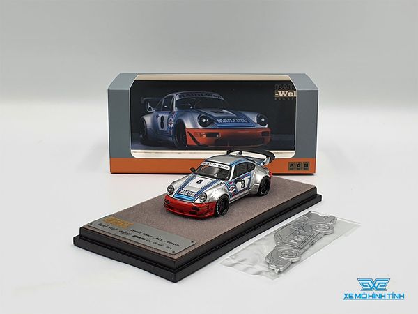 Xe Mô Hình Rauh-Welt RWB 964 Porsche 1:64 PGM ( Bạc )