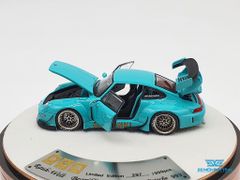 Xe Mô Hình Porsche 993 Rauh-Welt Begriff RWB Limited 999pcs 1:64 PGM ( Xanh Lá ) - Hộp Tròn