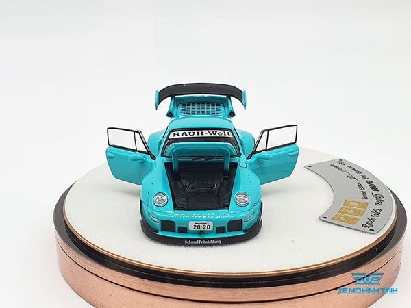 Xe Mô Hình Porsche 993 Rauh-Welt Begriff RWB Limited 999pcs 1:64 PGM ( Xanh Lá ) - Hộp Tròn