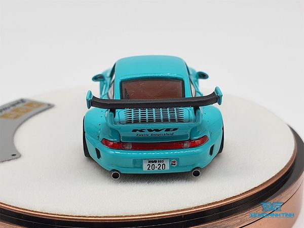 Xe Mô Hình Porsche 993 Rauh-Welt Begriff RWB Limited 999pcs 1:64 PGM ( Xanh Lá ) - Hộp Tròn