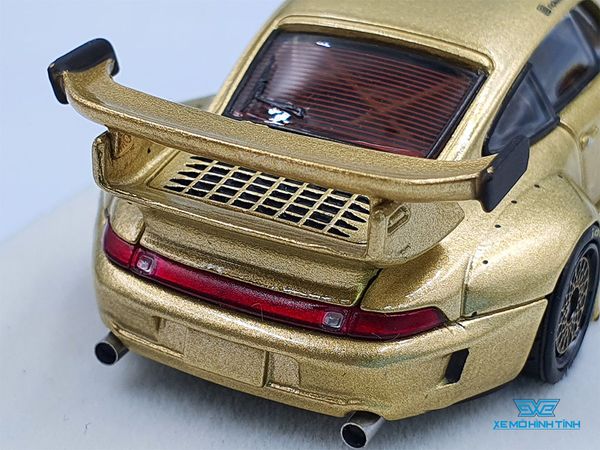 Xe Mô Hình Porsche 993 RWB Limited Đế Chữ Nhật 1:64 PGM ( Vàng )