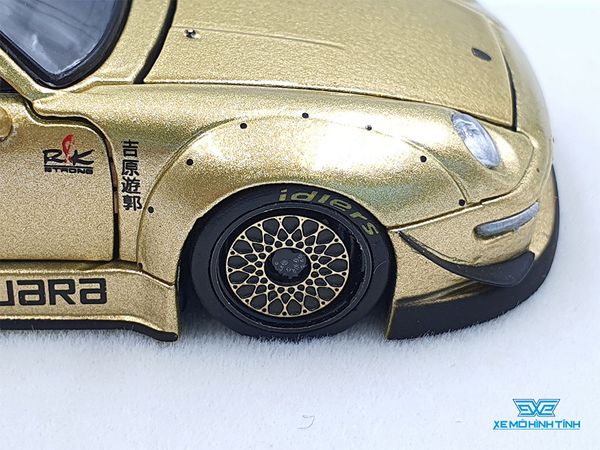 Xe Mô Hình Porsche 993 RWB Limited Đế Chữ Nhật 1:64 PGM ( Vàng )