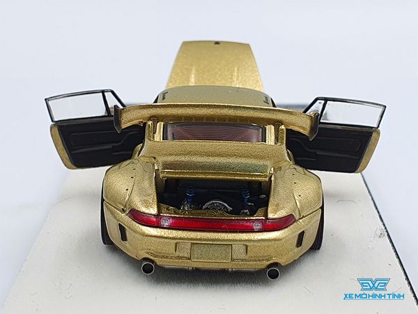 Xe Mô Hình Porsche 993 RWB Limited Đế Chữ Nhật 1:64 PGM ( Vàng )