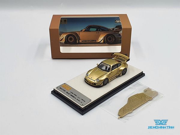 Xe Mô Hình Porsche 993 RWB Limited Đế Chữ Nhật 1:64 PGM ( Vàng )