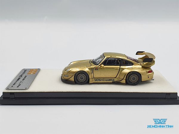 Xe Mô Hình Porsche 993 RWB Limited Đế Chữ Nhật 1:64 PGM ( Vàng )