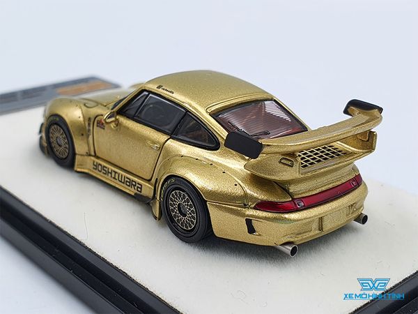 Xe Mô Hình Porsche 993 RWB Limited Đế Chữ Nhật 1:64 PGM ( Vàng )