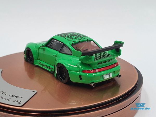 Xe Mô Hình Porsche RWB 993 Full Open 1:64 PGM ( Xanh Lá)