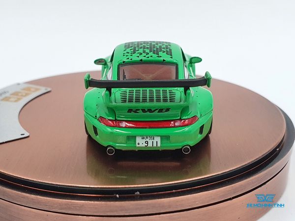 Xe Mô Hình Porsche RWB 993 Full Open 1:64 PGM ( Xanh Lá)